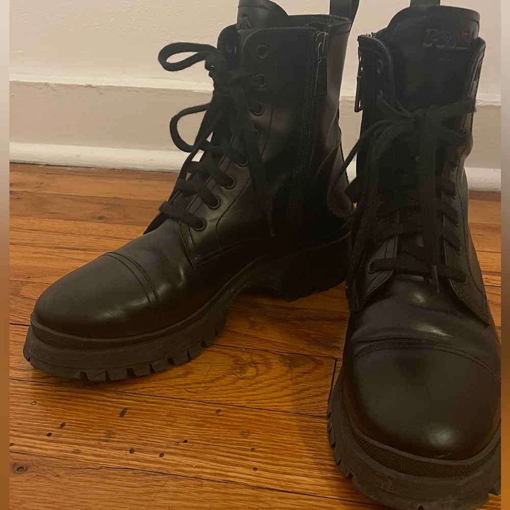 Prada lug-sole combat boots